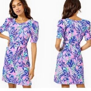 Lilly Pulitzer Belted Harriet Dress In Just a little jelly print size medium